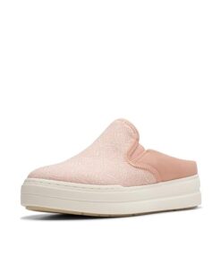 Clarks Women’s Audreigh Cove Clog, Peach Textile, 8.5