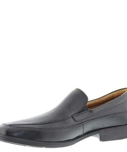 Clarks Men’s Tilden Free Loafer, Black Leather, 12