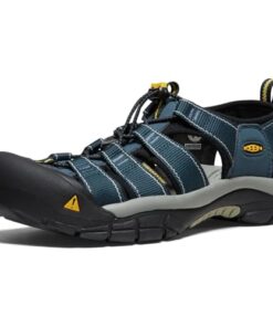 KEEN Men’s Newport H2 Closed Toe Water Sandals, Navy/Medium Grey, 12