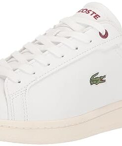 Lacoste Carnaby PRO 2231 SUC Sneaker, Wht/Red, 1 US Unisex Little Kid