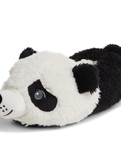 Dearfoams Easter Basket Stuffers Gifts for Kids Washable Animal Critter Slippers, Panda Bear, 2-3 Big Kid