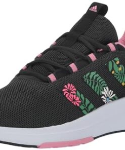 adidas Women’s Racer TR23 Sneaker, Carbon/Carbon/Bliss Pink, 8