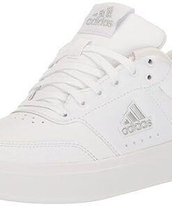 adidas Women’s Park ST Sneaker, White/White/Silver Metallic, 9