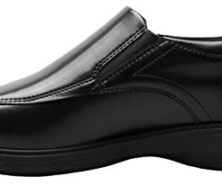 Nunn Bush Men’s PRO Bicycle Toe Slip-On with KORE Slip Resistant Comfort Technology Loafer, Black, 14 X-Wide