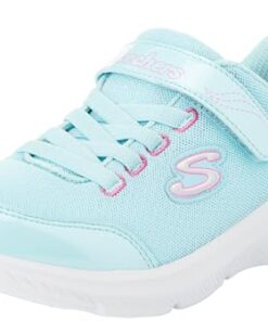 Skechers Kids Girls Sole Swifters Sneaker, Aqua/Pink, 1.5 Little Kid