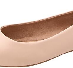 Amazon Essentials Women’s Pointed-Toe Ballet Flat, Blush, 8.5 Wide