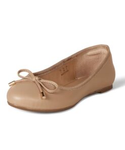 Amazon Essentials Women’s Billie Ballet Flat, Beige, 8