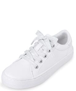 The Children’s Place,girls,The Children’s Place Girls Low Top Sneakers,Uniform Low Top Sneakers,White,1 Big Kid