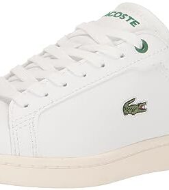 Lacoste Carnaby PRO 2231 SUC Sneaker, Wht/Grn, 1 US Unisex Little Kid