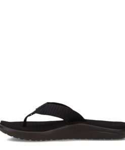 Teva womens Voya Flip Flop, Bar Street Black, 9 US