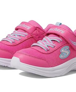 Skechers Kids Girls Dreamy Dancer-Frienship Vibe Sneaker, Hot Pink/Aqua, 10 Toddler