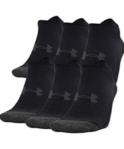 Under Armour Adult Performance Tech No Show Socks, Multipairs, Black (6-Pairs), X-Large