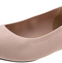 Amazon Essentials Women’s Knit Ballet Flat, Sand, 14 Wide