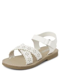 Gymboree,and Toddler Flat Sandals,White,2 Years