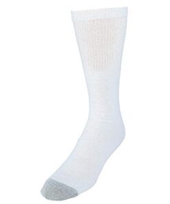 Hanes mens White Cushioned Over the Calf 6 Pack Pair athletic socks, White, 6-14 US