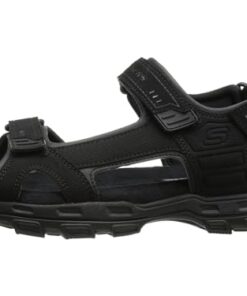 Skechers Men’s Louden Fisherman Sandal,Black,11 M US