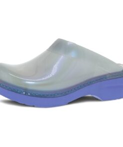 Dansko Sonja Translucent Slip-on Mule Clog for Women – Anti-Fatigue Rocker Bottom Promotes Forward Foot Motion – Jelly-Soft, Candy-Colored Shell Sky 8.5-9 M US