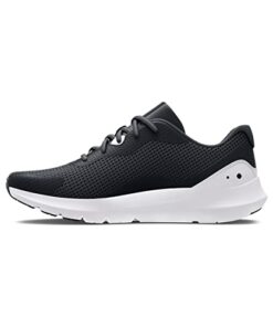 Under Armour Men’s Surge 3, Black/White, 12 Medium US