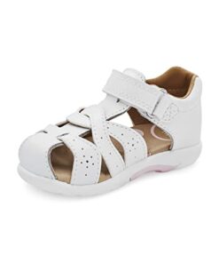 Stride Rite Kids SRTech Xena Sandal, White, 7 Wide US Unisex Toddler