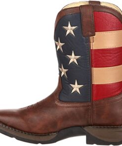 Durango unisex child Bt245 – Flag boots, Brown/Union Flag, 5 Big Kid US