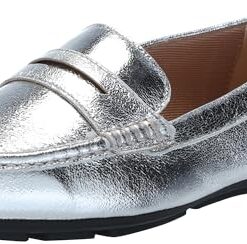 LifeStride Womens Riviera Slip On Loafers Silver 8.5 W