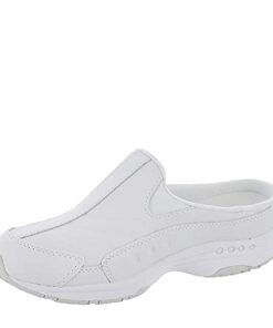 Easy Spirit Women’s Tourguide Mule, White Leather, 9 Medium