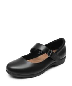 DREAM PAIRS Womens Ballet Mary Jane Flats, Comfortable Business Office Dress Shoes for Women Dressy and Work with Ankle Strap,Size 8,BLACK,SDFA2407W