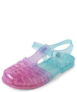 The Children’s Place Girls Jelly Fisherman Sandals, Ombre Multicolor, 5 big kid