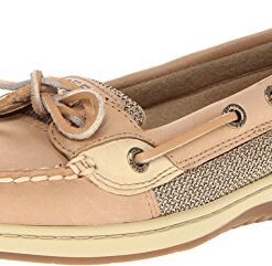 Sperry Womens Angelfish Boat Shoe, Linen/Oat, 9