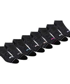 PUMA Womens 8 Pack Low Cut Socks, black, 9-11