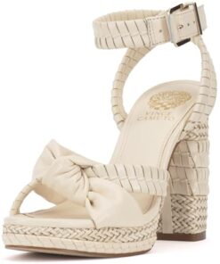 Vince Camuto Women’s FANCEY Heeled Sandal, Creamy White, 6