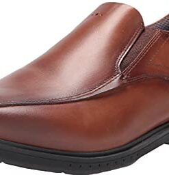 Nunn Bush Men’s PRO Bicycle Toe Slip-On with KORE Slip Resistant Comfort Technology Loafer, Cognac, 15