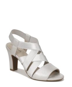 LifeStride Womens Charlotte High Heel Sandal Silver 10 M