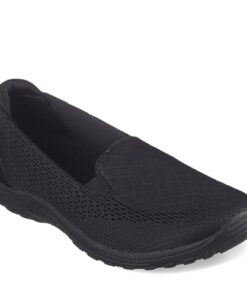 Skechers Modern Comfort Women’s Women’s Reggae Fest-Willows Vibe Loafer Flat, Black, 8