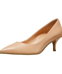 Coach Women’s Jackie Leather Pump, Beechwood, 6