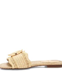 Sam Edelman Women’s Bambi Flat Sandal, Natural, 9.5