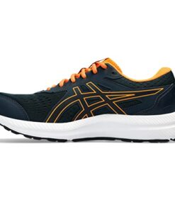 ASICS Men’s GEL-CONTEND 8 Running Shoes, 12, FRENCH BLUE/BRIGHT ORANGE