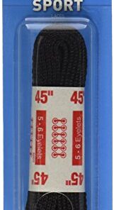 Kiwi Shoe laces, 45 in, athletic black, 1 ct