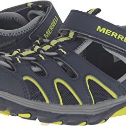 Merrell Hydro H2O Hiker Sandal Sport, Navy/Lime, 3 US Unisex Little Kid