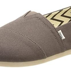 TOMS Women’s Alpargata Loafer Flat, Ash Grey Recycled Cotton, 10