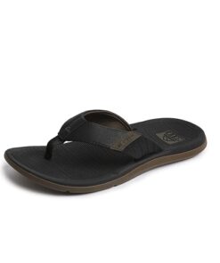 Reef Men’s Santa Ana Flip-Flop, Black, 11