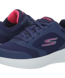 Skechers Girls Go Run 400 V2 Sneaker, Navy/Periwinkle, 13 Little Kid