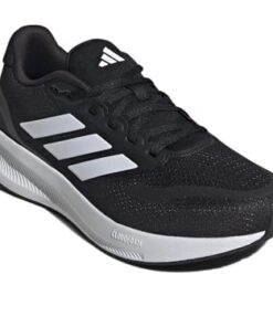 adidas Men’s Run Falcon 5 Sneaker, Black/White/Black, 11.5 Wide