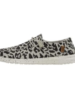 Hey Dude Wendy Cheetah Grey Size 9 | Women’s Shoes | Women’s Slip-on Loafers | Comfortable & Light-Weight