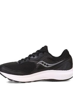 Saucony Men’s Cohesion 16 Sneaker, Black/White, 12