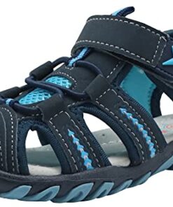 Apakowa Kid’s Boy’s Soft Sole Close Toe Sport Beach Sandals (Toddler/Little Kid) (Color : Blue, Size : 8 M US Toddler)