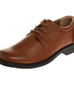 Josmo Boys Dress Shoes – Classic Lace-Up Oxford Casual Dress Formal Shoes – Tan (13 Little Kid)