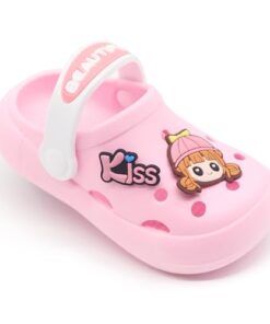 icosylify Toddler Shoes Clogs Slide Sandals for 0-8yrs Kids Unisex for Girls and Boys Garden Shoes Cartoon Slides Slip-Resistance Sandals Beach Slippers Pink