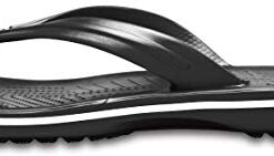 Crocs Unisex Crocband Flip Flops, Black, 6 Men/8 Women