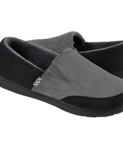 Zigzagger Men’s Zermatt Wool-blend Loafer Slippers with Memory Foam Indoor, Sterling Grey, 12 US